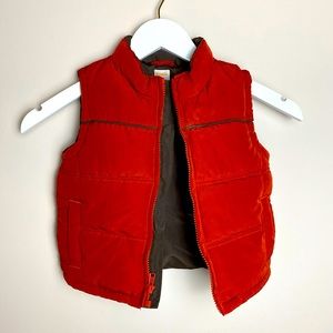 Gymboree Orange Brown Puff Vest